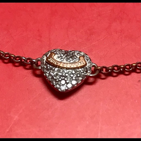 Juicy Couture vintage bracelet crystal accents on chain links. Can hold charms - Picture 4 of 8